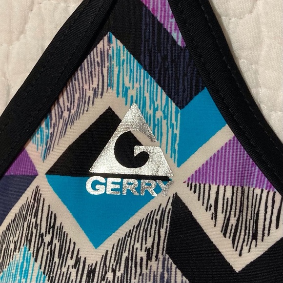 Gerry Multicolor Geometric Swim Top | Vibrant Colors | Versatile Top - Picture 2 of 6